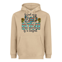 Mushroom Behind Every Bad Bitch is a Carseat Heavyweight Hoodie - CowhideDigitalArt