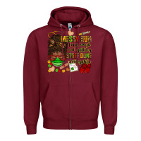 Burgundy messy bun face mask & getting stuff done  #nurselife Zipper Hoodie - Zillion Design Studio