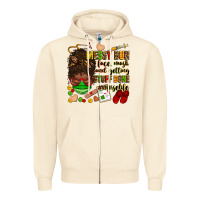 Sandshell messy bun face mask & getting stuff done  #nurselife Zipper Hoodie - Zillion Design Studio