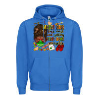 True Royal messy bun face mask & getting stuff done  #nurselife Zipper Hoodie - Zillion Design Studio