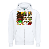 White messy bun face mask & getting stuff done  #nurselife Zipper Hoodie - Zillion Design Studio