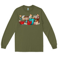 Army Green Nurse coffee cups Long Sleeve Tee - texasbilliewilder