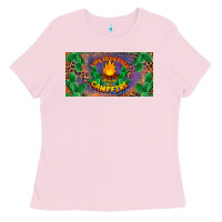 Bubblegum Pink life is better around the campfire license plate Ladies Tee - BarkalooDesign