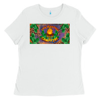 White life is better around the campfire license plate Ladies Tee - BarkalooDesign