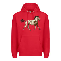 Red Appaloosa Horse Premium Hoodie - LillyAllenDesigns