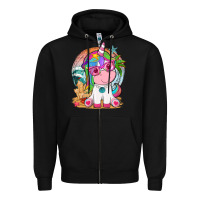 Black summer unicorn tbw Zipper Hoodie - texasbilliewilder