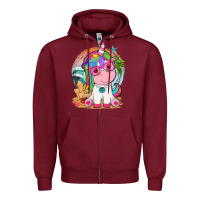 Burgundy summer unicorn tbw Zipper Hoodie - texasbilliewilder