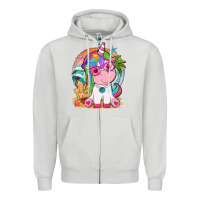 Dove Grey summer unicorn tbw Zipper Hoodie - texasbilliewilder