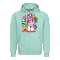 Seafoam summer unicorn tbw Zipper Hoodie - texasbilliewilder