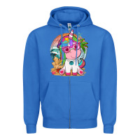 True Royal summer unicorn tbw Zipper Hoodie - texasbilliewilder