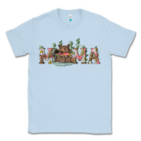 Dusty Blue mama with bear and daisy Classic Tee - RanaPortraitStore