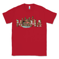 Red mama with bear and daisy Classic Tee - RanaPortraitStore
