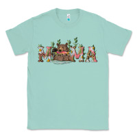 Seafoam mama with bear and daisy Classic Tee - RanaPortraitStore