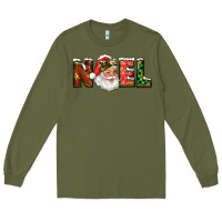 Army Green Western Noel Santa Claus Long Sleeve Tee - RanaPortraitStore