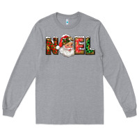 Heather Grey Western Noel Santa Claus Long Sleeve Tee - RanaPortraitStore
