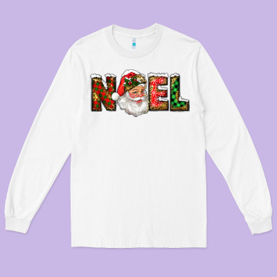Long Sleeve Tee Western Noel Santa Claus