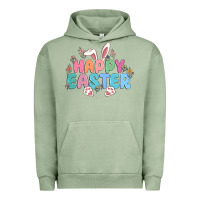 Pigment Oil Green happy easter Urban Hoodie - MaliasSmallBusiness