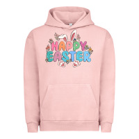 Pigment Salmon happy easter Urban Hoodie - MaliasSmallBusiness
