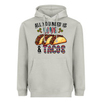 Moon Dust All You Need Is Love And Tacos Heavyweight Hoodie - CowhideDigitalArt