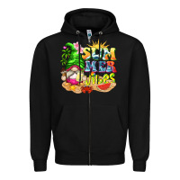 Black summer vibes gnome tbw Zipper Hoodie - texasbilliewilder