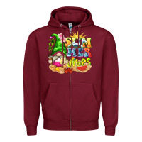 Burgundy summer vibes gnome tbw Zipper Hoodie - texasbilliewilder