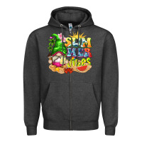 Charcoal Heather summer vibes gnome tbw Zipper Hoodie - texasbilliewilder