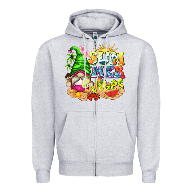 Summer Vibes Gnome Tbw Zipper Hoodie by texasbilliewilder | Teevron
