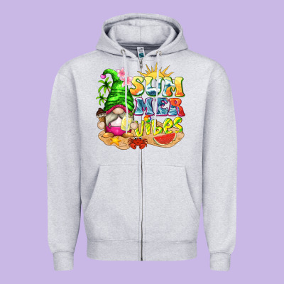 Summer Vibes Gnome Tbw Zipper Hoodie Designed By Texasbilliewilder