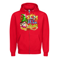 Red summer vibes gnome tbw Zipper Hoodie - texasbilliewilder