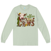 Matcha coffee then cows Long Sleeve Tee - texasbilliewilder