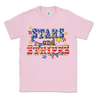 Bubblegum Pink stars and striper billie wilder Classic Tee - texasbilliewilder