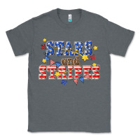 Charcoal Heather stars and striper billie wilder Classic Tee - texasbilliewilder