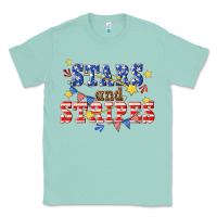 Seafoam stars and striper billie wilder Classic Tee - texasbilliewilder