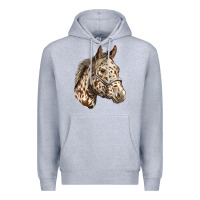 Heather Grey appaloosa horse Premium Hoodie - LillyAllenDesigns