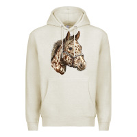 Oatmeal Heather appaloosa horse Premium Hoodie - LillyAllenDesigns