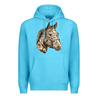 Ocean Blue appaloosa horse Premium Hoodie - LillyAllenDesigns