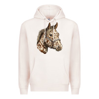 Pale Pink appaloosa horse Premium Hoodie - LillyAllenDesigns
