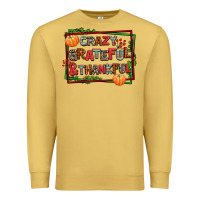 Antique Gold crazy grateful and thankful Premium Sweatshirt - AdoDesignShop