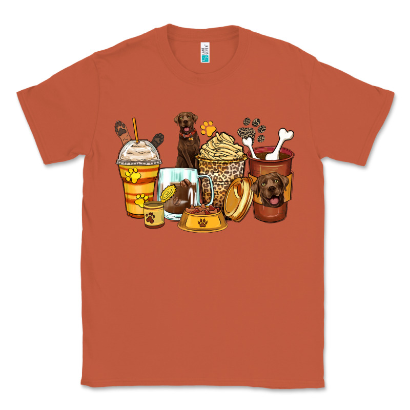 Labrador Retriever Coffee Cups Classic Tee by Zillion Design Studio | Teevron
