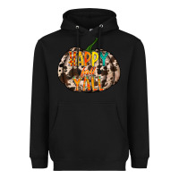 Black happy fall yall Heavyweight Hoodie - RacoonDesign
