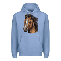 Colony Blue quarter horse portrait Premium Hoodie - LillyAllenDesigns