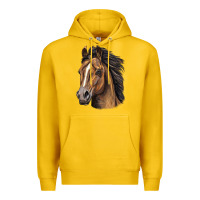 Lemon quarter horse portrait Premium Hoodie - LillyAllenDesigns