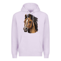 Lilac quarter horse portrait Premium Hoodie - LillyAllenDesigns