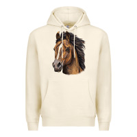 Tofu quarter horse portrait Premium Hoodie - LillyAllenDesigns