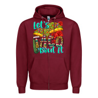 Burgundy let's taco bout it Zipper Hoodie - Zillion Design Studio
