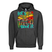 Charcoal Heather let's taco bout it Zipper Hoodie - Zillion Design Studio