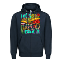 Navy let's taco bout it Zipper Hoodie - Zillion Design Studio