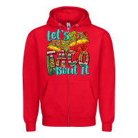 Red let's taco bout it Zipper Hoodie - Zillion Design Studio