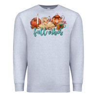 Heather Grey fall vibes Premium Sweatshirt - AdoDesignShop