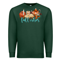 Sports Green fall vibes Premium Sweatshirt - AdoDesignShop